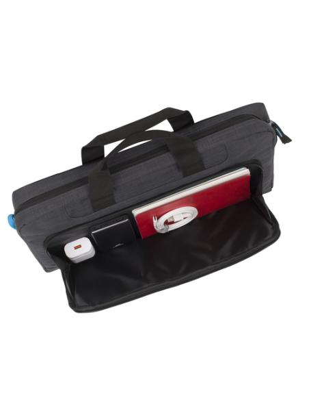 Rivacase Regent 8058 43,9 cm (17.3") Bandolera Negro, Cian