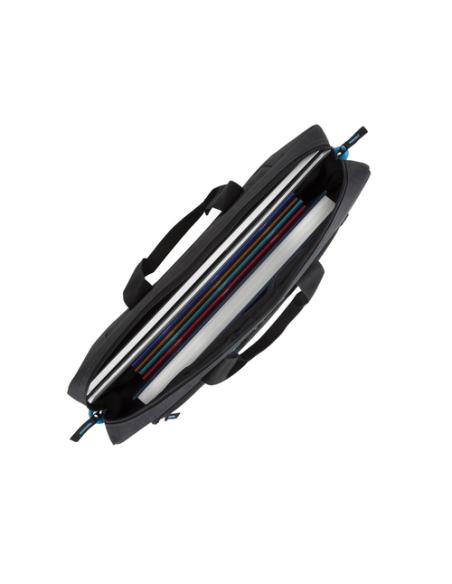 Rivacase Regent 8058 43,9 cm (17.3") Bandolera Negro, Cian