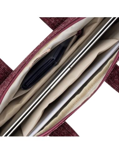 Rivacase 7921 35,6 cm (14") Bandolera Borgoña, Blanco