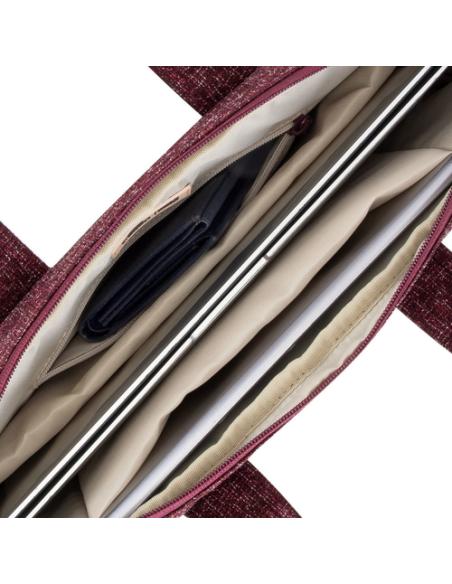 Rivacase 7921 35,6 cm (14") Bandolera Borgoña, Blanco