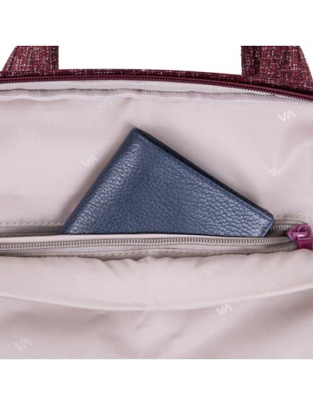 Rivacase 7921 35,6 cm (14") Bandolera Borgoña, Blanco