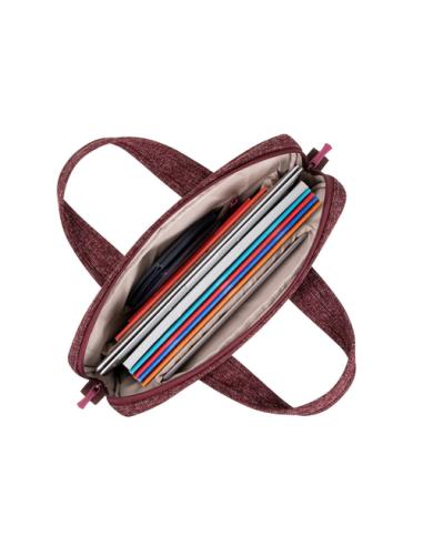 Rivacase 7921 35,6 cm (14") Bandolera Borgoña, Blanco