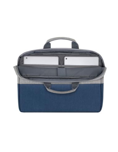Rivacase 7532 39,6 cm (15.6") Maletín Azul, Gris