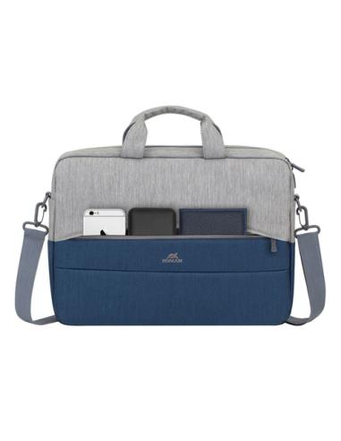 Rivacase 7532 39,6 cm (15.6") Maletín Azul, Gris