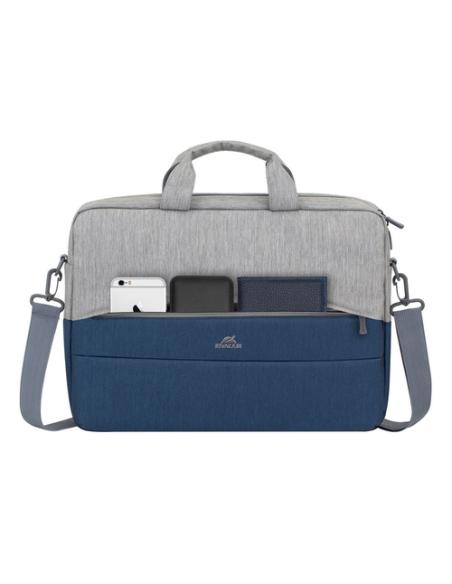 Rivacase 7532 39,6 cm (15.6") Maletín Azul, Gris