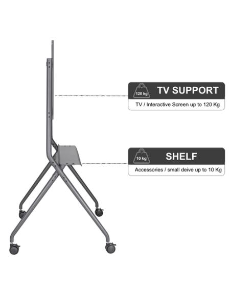 Ewent EW1542 soporte para pantalla de señalización 2,18 m (86") Negro