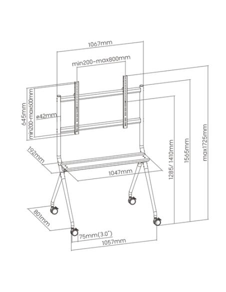 Ewent EW1542 soporte para pantalla de señalización 2,18 m (86") Negro