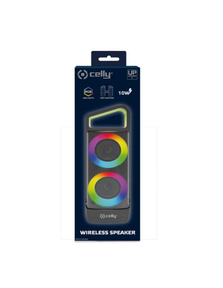 Celly GROOVERGBBK altavoz portátil o de fiesta Altavoz para fiestas Negro 10 W