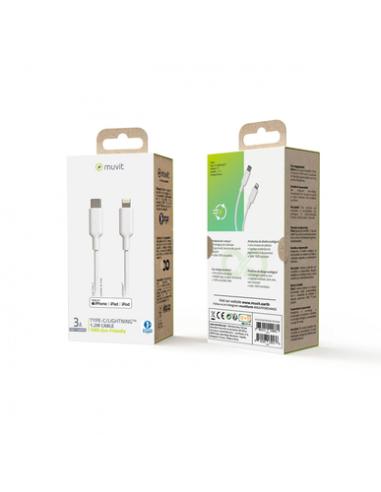 Muvit MCUSC0006 cable de conector Lightning 1,2 m Blanco
