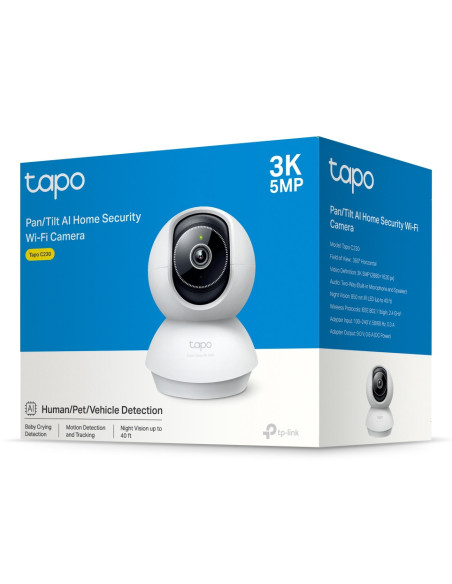 TP-Link Tapo C230 Bombilla Cámara de seguridad IP Interior 2880 x 1620 Pixeles Techo Escritorio