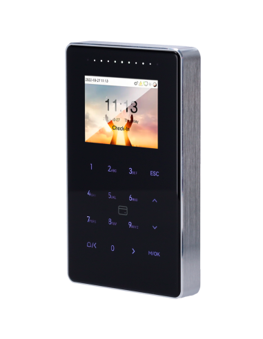 CONTROL PRESENCIAL ZKTECO / IP65 / ANTIVANDALICO IK04 / NECESARO GO TIME CLOUD / TARJETAS MIFARE Y TECLADO / TCP/IP - WIFI / REL
