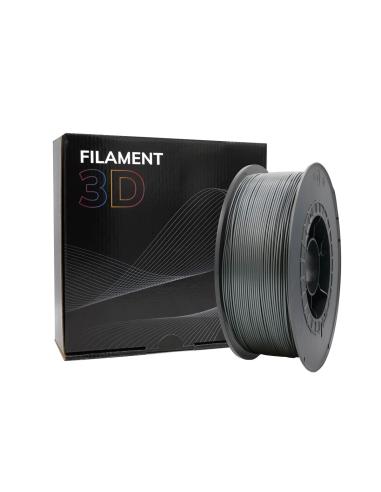 FILAMENTO 3D PLA PLATA 1.75mm 1 Kgr