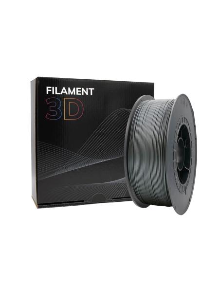 FILAMENTO 3D PLA PLATA 1.75mm 1 Kgr
