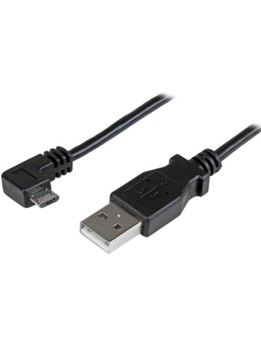 StarTech.com Cable de 1m Micro USB con conector acodado a la derecha - Cable de Carga y Sincronización