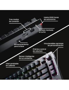HyperX Teclado gaming Alloy Rise 75 inalámbrico