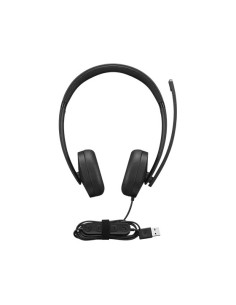 Lenovo 4XD1P83425 auricular y casco Auriculares Alámbrico Diadema Llamadas Música USB tipo A Negro