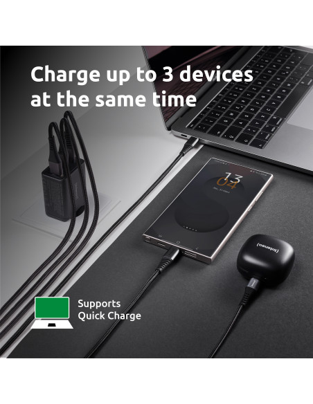 Intenso 7806510 adaptador e inversor de corriente Interior 65 W Negro