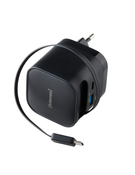Intenso 7806520 adaptador e inversor de corriente Interior 65 W Negro