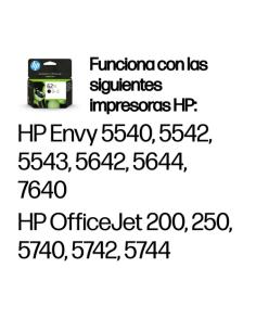 HP Cartucho de tinta original 62XL de alta capacidad negro