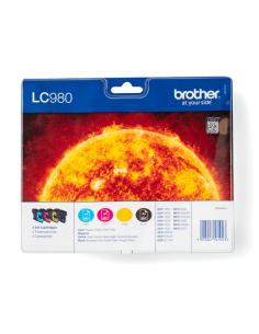 Brother LC980VALBP cartucho de tinta 4 pieza(s) Original Negro, Cian, Magenta, Amarillo