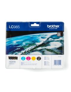 Brother LC985VALBP cartucho de tinta 4 pieza(s) Original Negro, Cian, Magenta, Amarillo