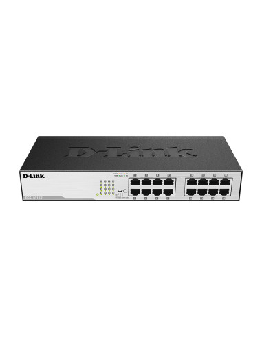 D-Link DGS-1016D switch No administrado Gigabit Ethernet (10 100 1000) 1U Negro, Plata