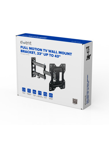 Ewent EW1522 soporte para TV 109,2 cm (43") Negro