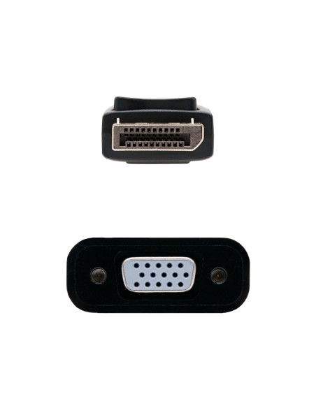 Nanocable Conversor DisplayPort a sVGA, DisplayPort M-sVGA H, Negro, 15 cm