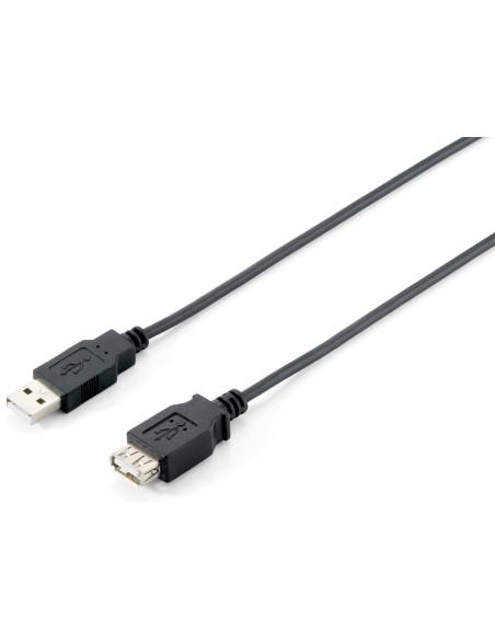 Equip 128851 Cable de extensión USB 2.0 tipo A macho a hembra, 3,0 m , negro