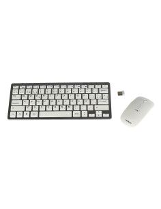 Tacens LEVIS COMBO, Pack de Teclado y Ratón Inalámbrico Blanco, Wireless 2.4G, Ratón Ambidiestro,Teclado Qwerty Español