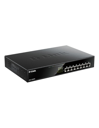 D-Link DGS-1008MP switch No administrado Gigabit Ethernet (10 100 1000) Energía sobre Ethernet (PoE) 1U Negro