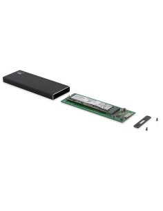 Ewent EW7023 caja para disco duro externo Caja externa para unidad de estado sólido (SSD) Negro M.2 2