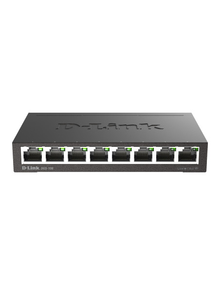 D-Link DGS-108 switch No administrado L2 Gigabit Ethernet (10 100 1000) Escritorio Negro
