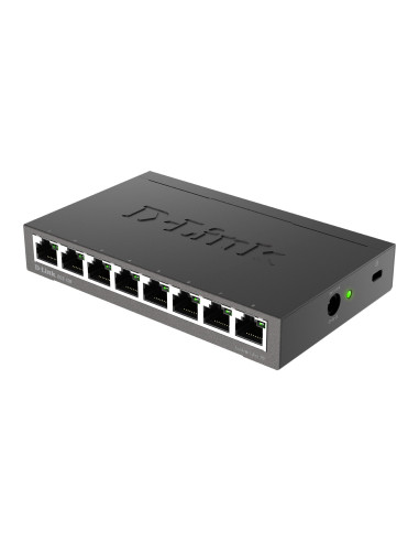 D-Link DGS-108 switch No administrado L2 Gigabit Ethernet (10 100 1000) Escritorio Negro