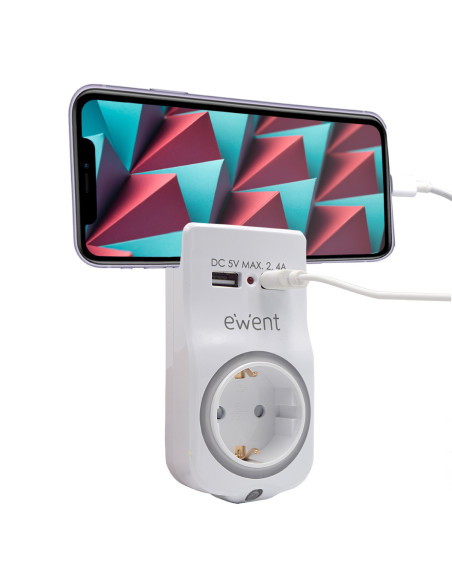 Ewent EW1225 cargador de dispositivo móvil Universal Blanco Corriente alterna Interior