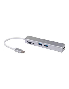 Equip Adaptador multifunción USB-C 5 en 1, HDMI , USB 3.2 Gen 1 , TF Micro SD