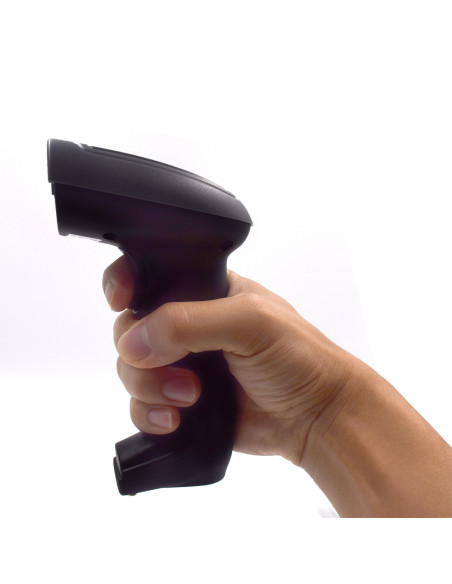 Ewent EW3440 lector de código de barras Lector de códigos de barras portátil 1D 2D Negro