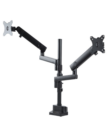 StarTech.com Brazo de Soporte para Dos Monitores - Base Soporte de Movimiento Articulado y Altura Ajustable para 2 Monitores