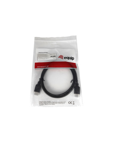 Equip 119310 Cable HDMI de alta velocidad, 1,8 m, 1080P, negro
