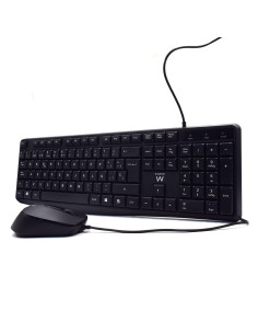 Ewent EW3006 teclado Ratón incluido Oficina USB QWERTY Español Negro 2