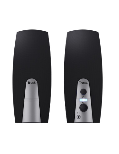 Trust 24660 conjunto de altavoces 5 W PC ordenador portátil Negro, Metálico 2.0 canales