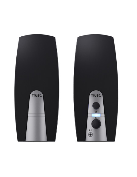 Trust 24660 conjunto de altavoces 5 W PC ordenador portátil Negro, Metálico 2.0 canales