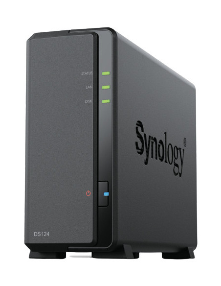 Synology DiskStation DS124 servidor de almacenamiento NAS Escritorio Realtek RTD1619B 1 GB DDR4 0 TB DiskStation Manager Negro