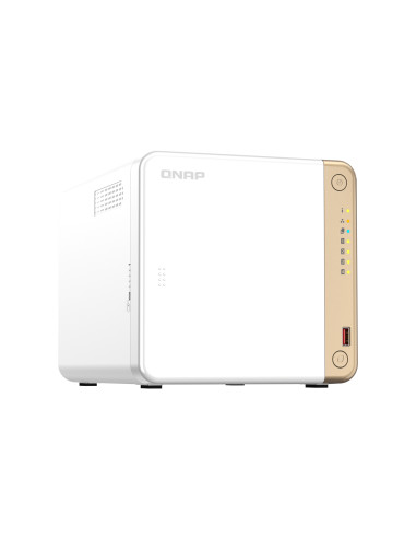 QNAP TS-462-4G servidor de almacenamiento NAS Torre Intel® Celeron® N4505 4 GB DDR4 0 TB QNAP QTS Blanco