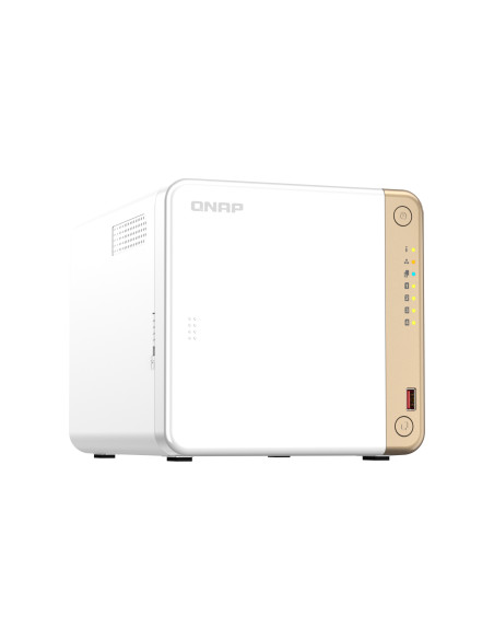 QNAP TS-462-4G servidor de almacenamiento NAS Torre Intel® Celeron® N4505 4 GB DDR4 0 TB QNAP QTS Blanco