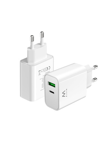 Ewent EW1325_R1 cargador de dispositivo móvil Universal Blanco Corriente alterna Carga rápida Interior