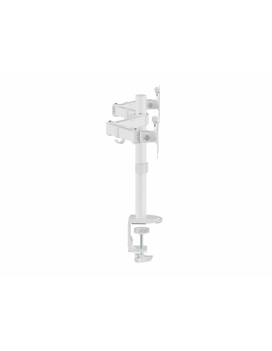 Equip Soporte de escritorio articulado para dos monitores de 17«-32», blanco
