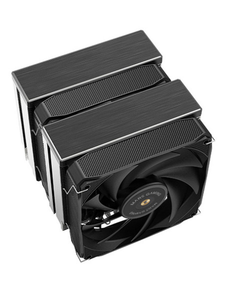 Mars Gaming MCPU-XU6, Disipador CPU Doble Torre, TDP 350W, 2x Ventiladores de Aspas Híbridas y Rodamiento FDB de Cobre