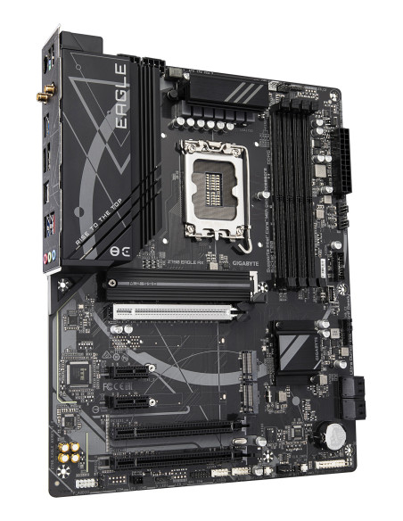 GIGABYTE Z790 EAGLE AX Placa base - Soporta CPUs Intel Core de 14ª generación, VRM digital de 12+1+1 fases, hasta 7600MHz DDR5