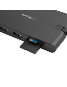 StarTech.com Docking Station USB-C con HDMI y VGA - para Mac y Windows -3x USB 3.0 - SD   micro SD - PD 3.0 - Adaptador USB C a 2